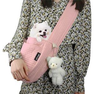 Small Dog Carrier Sling Dog Sling Carrier for Small Dogs Puppies Cats, Big Pouch